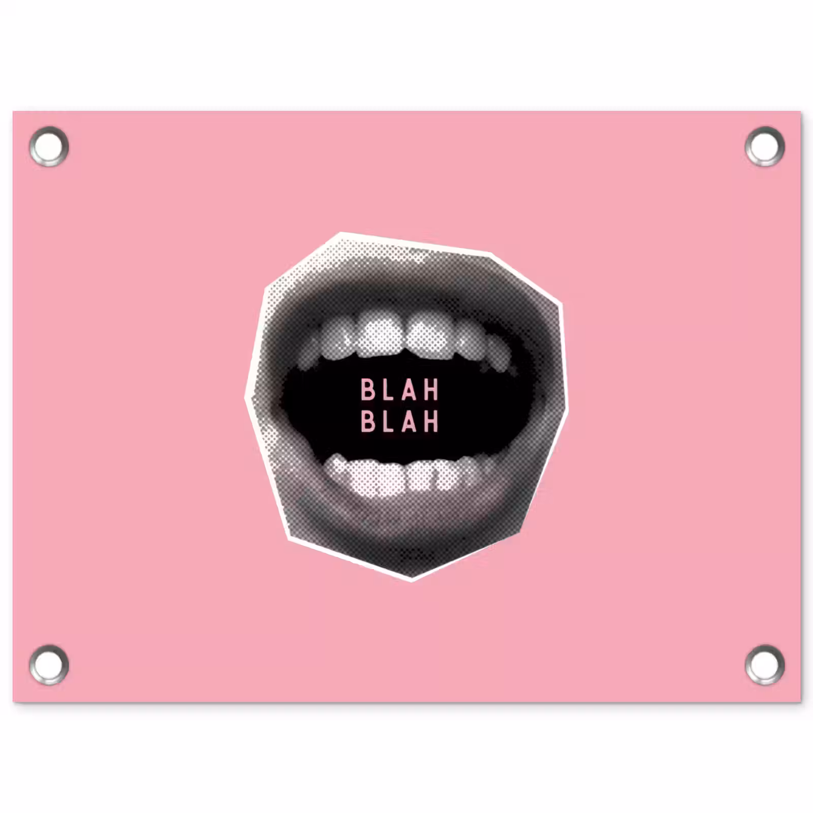 Tuinposter - Mond - BLAH BLAH - Roze — 1