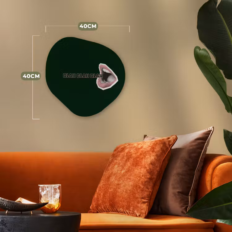 Organisch schilderij - Forex - BLAH BLAH BLAH - Mond - Groen — 4