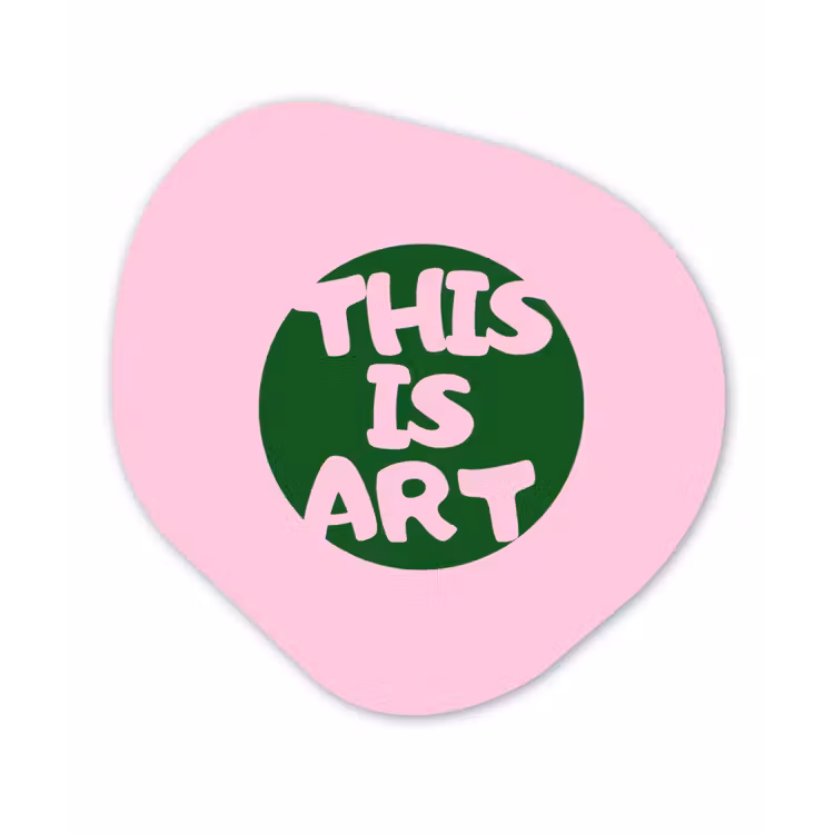Organisch schilderij - Forex - This is art - Tekst - Cirkel - Groen — 1