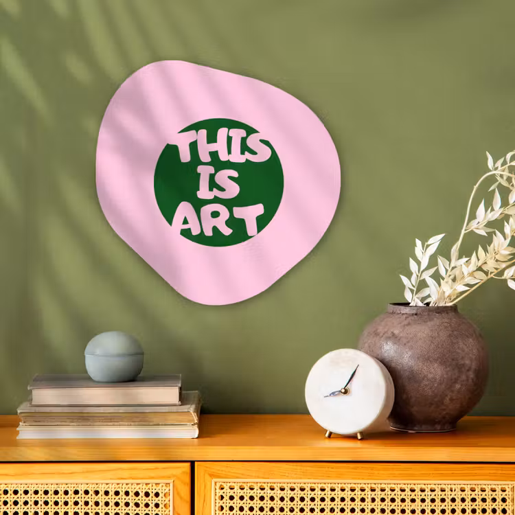 Organisch schilderij - Forex - This is art - Tekst - Cirkel - Groen — 2