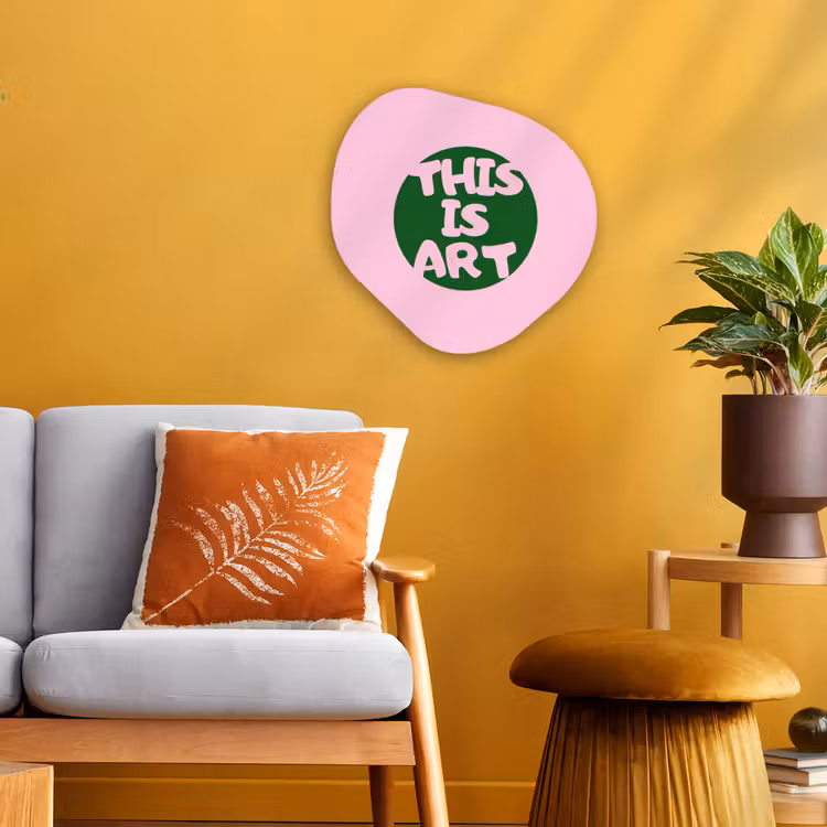 Organisch schilderij - Forex - This is art - Tekst - Cirkel - Groen — 3