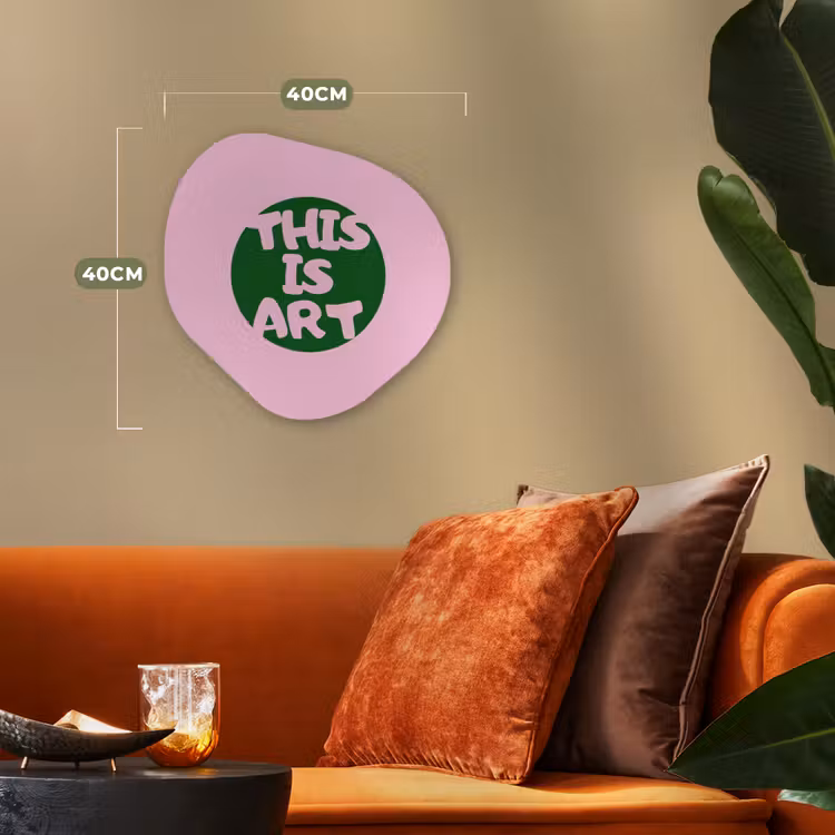 Organisch schilderij - Forex - This is art - Tekst - Cirkel - Groen — 4