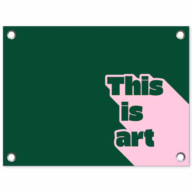 Tuinposter - This is art - Schaduw - Roze — 1
