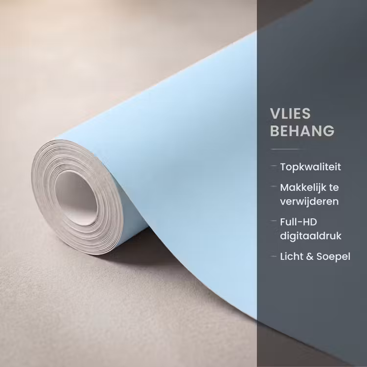 Behang - Blauw - Oranje - Tekst — 3