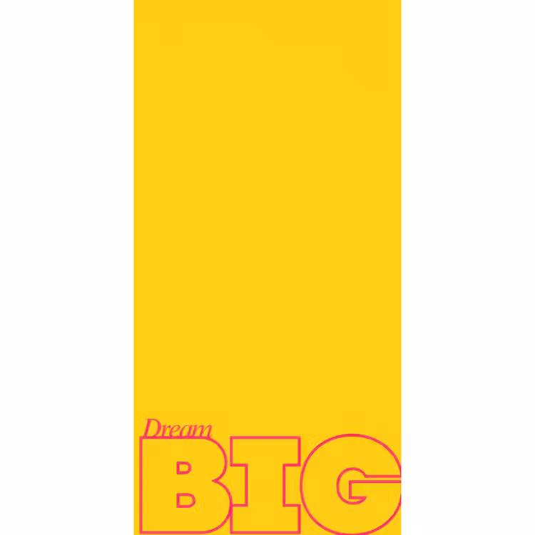 Behang - Dream big - Geel - Grafisch — 2