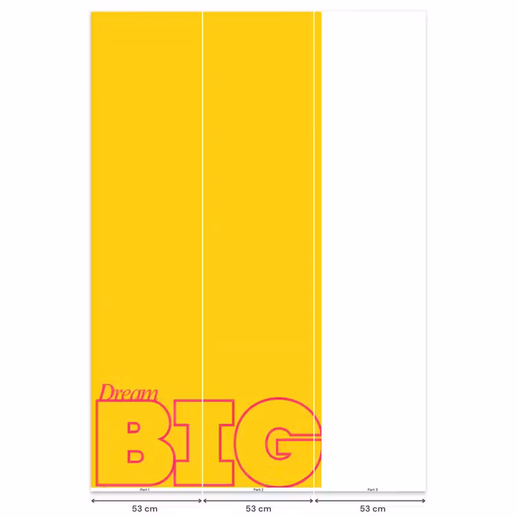 Behang - Dream big - Geel - Grafisch — 6