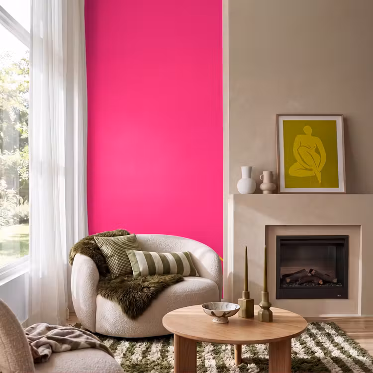 Behang - Minimalistisch - Roze - Dream big - Grafisch — 1