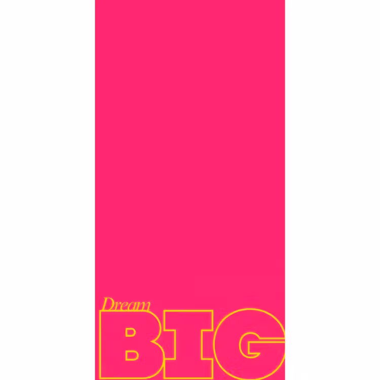 Behang - Minimalistisch - Roze - Dream big - Grafisch — 2
