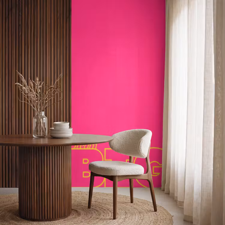 Behang - Minimalistisch - Roze - Dream big - Grafisch — 4