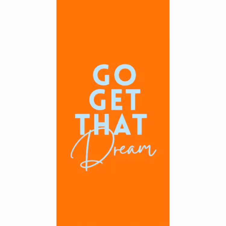 Behang - Oranje - Blauw - Go get that dream — 2
