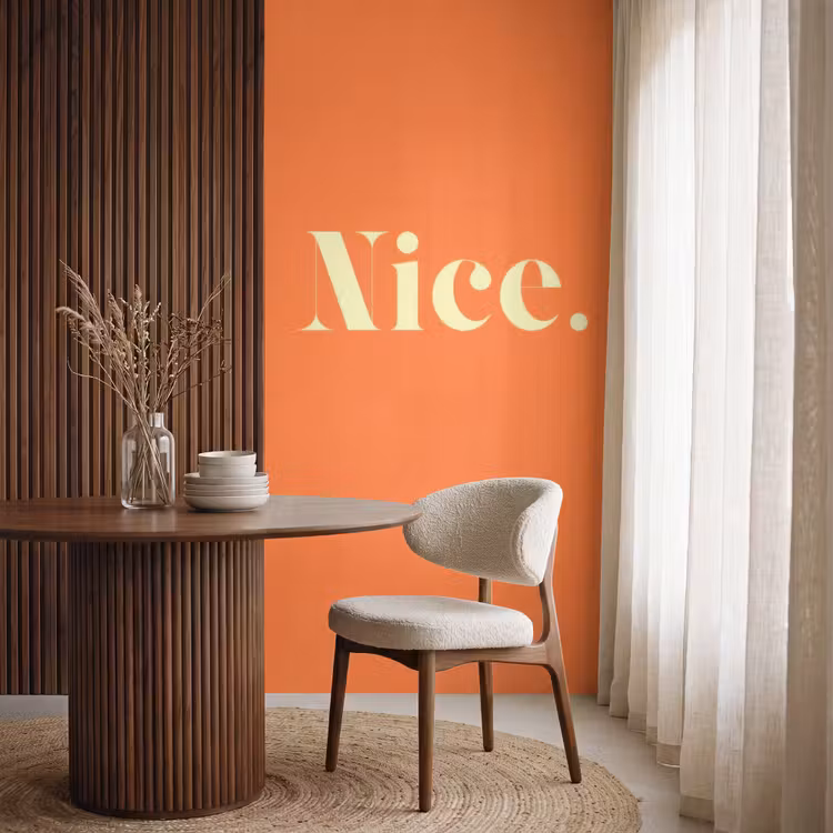 Behang - Oranje - Gebroken wit - Nice — 4