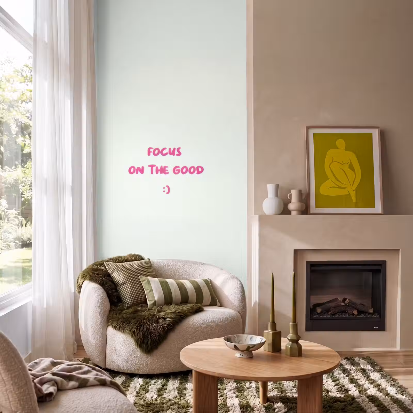 Behang - Focus - Beige - Roze - Smiley — 1