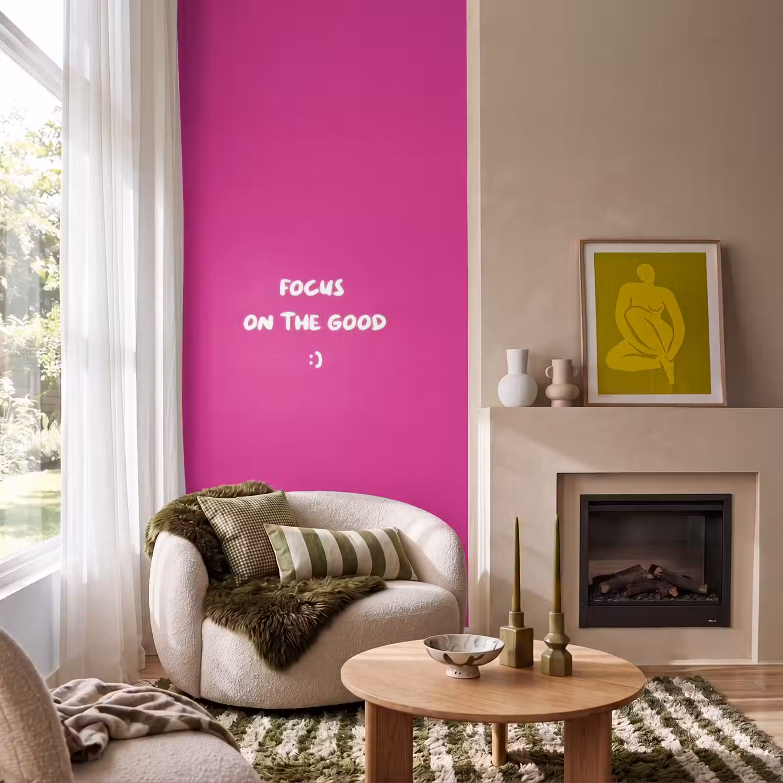 Behang - Focus - Smiley - Roze — 1