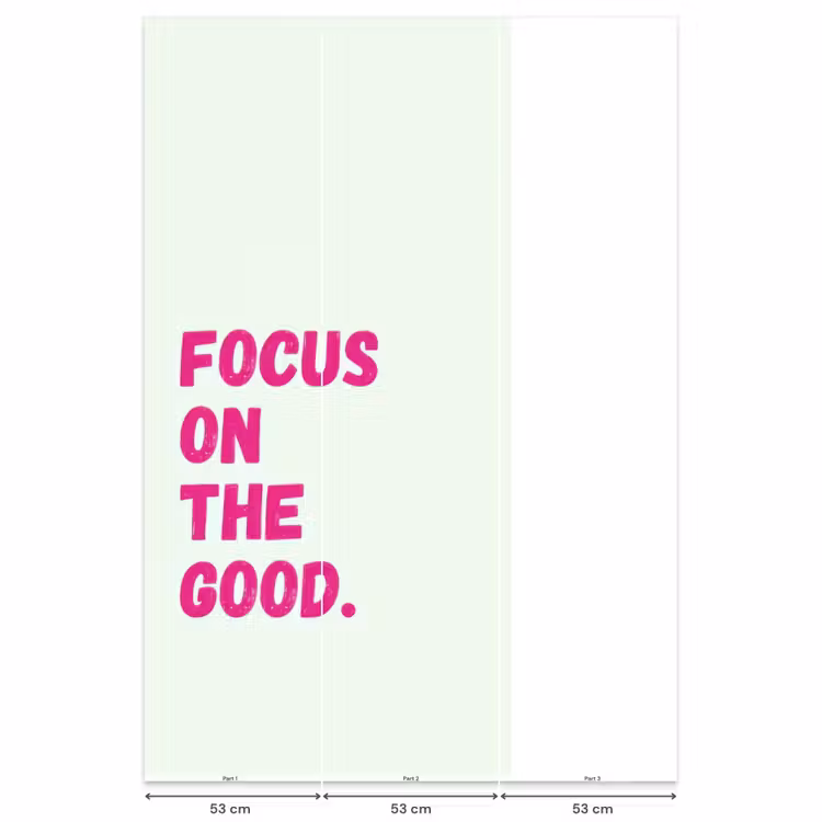Behang - Focus on the good - Beige - Roze — 6