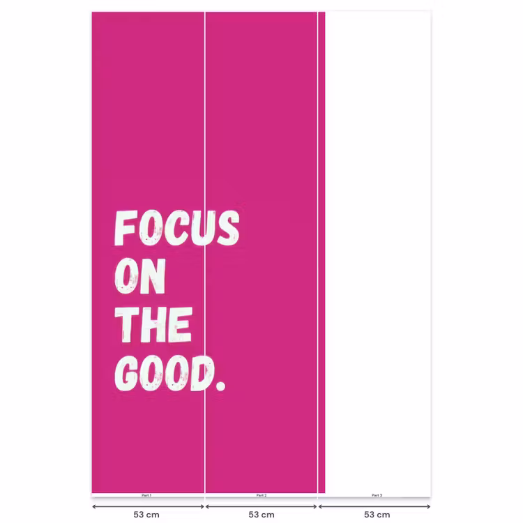 Behang - Focus on the good - Roze - Simple — 6