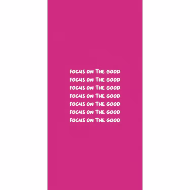 Behang - Focus on the good - Roze - wit — 2