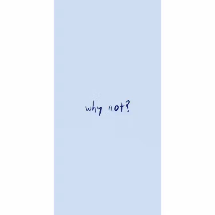 Behang - Why not - Blauw - Donker blauw - Quote — 2
