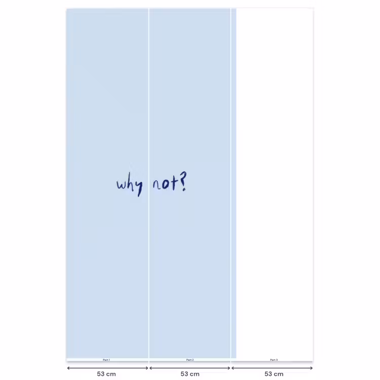 Behang - Why not - Blauw - Donker blauw - Quote — 6