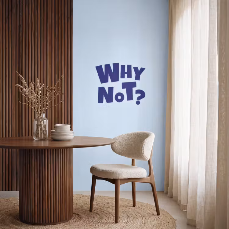 Behang - Why not - Blauw - Licht blauw - Quote — 4