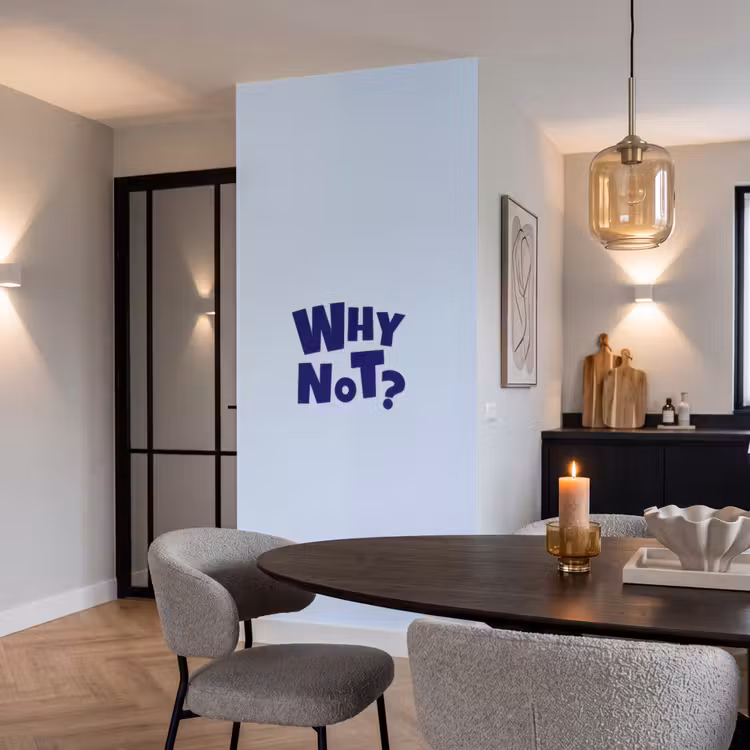 Behang - Why not - Blauw - Licht blauw - Quote — 5