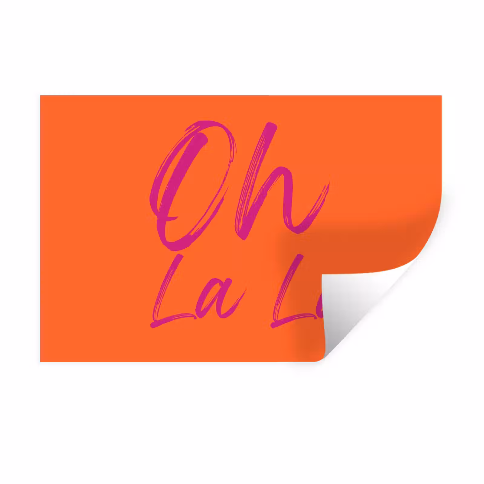 Muursticker - Oh la la - Oranje - Roze - Grafisch — 1
