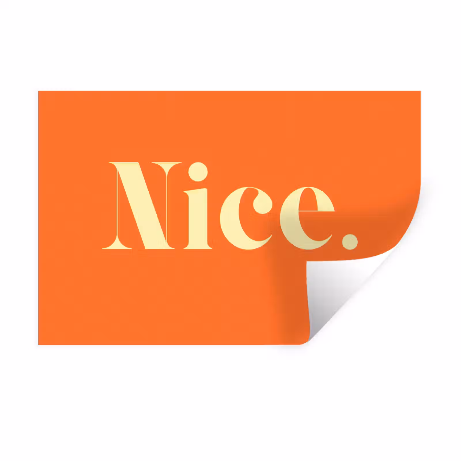 Muursticker - Oranje - Gebroken wit - Nice — 1
