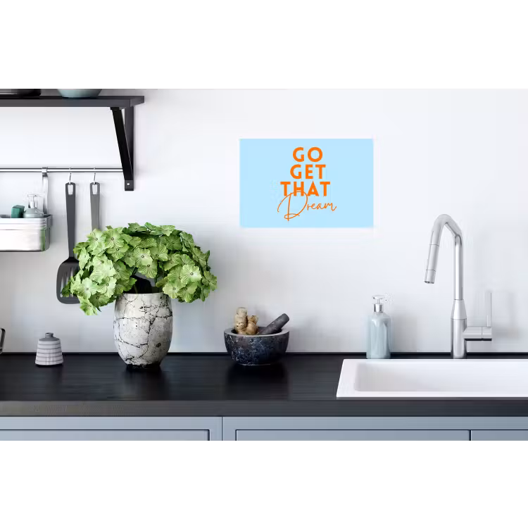 Muursticker - Blauw - Oranje - Tekst — 2