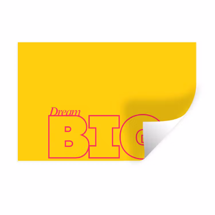 Muursticker - Dream big - Geel - Grafisch — 1