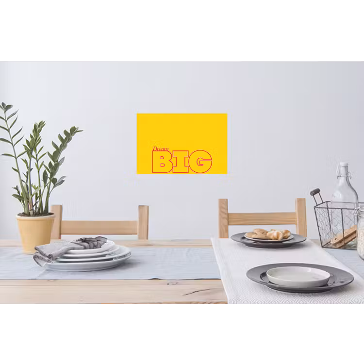 Muursticker - Dream big - Geel - Grafisch — 3