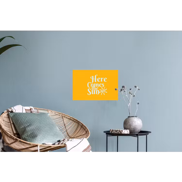 Muursticker - Geel - Blauw - Here comes the sun — 4