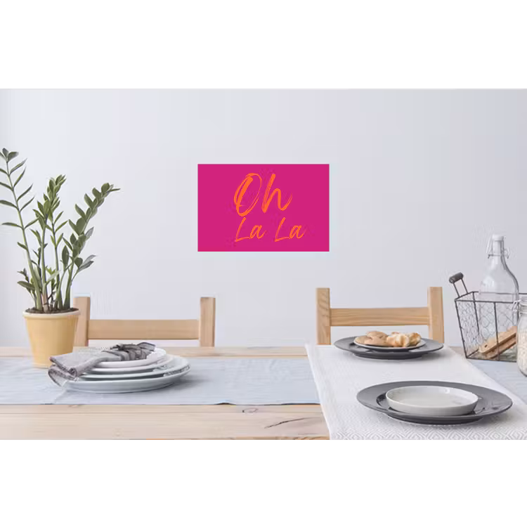 Muursticker - Oh la la - Oranje - Roze — 3