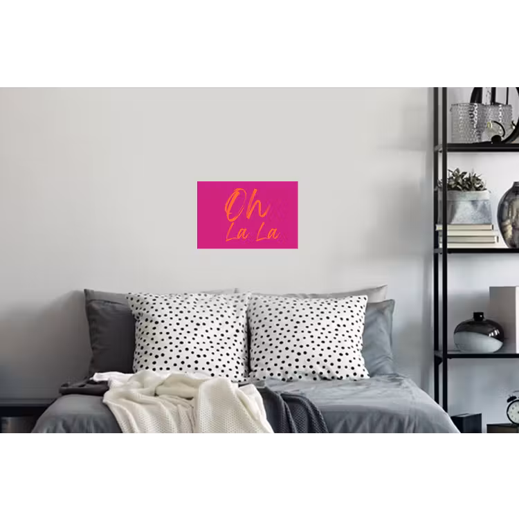 Muursticker - Oh la la - Oranje - Roze — 5