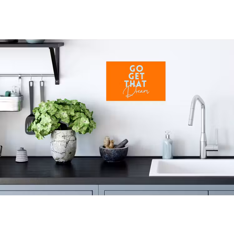 Muursticker - Oranje - Blauw - Go get that dream — 2