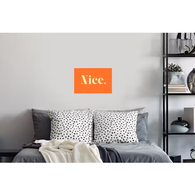 Muursticker - Oranje - Gebroken wit - Nice — 5