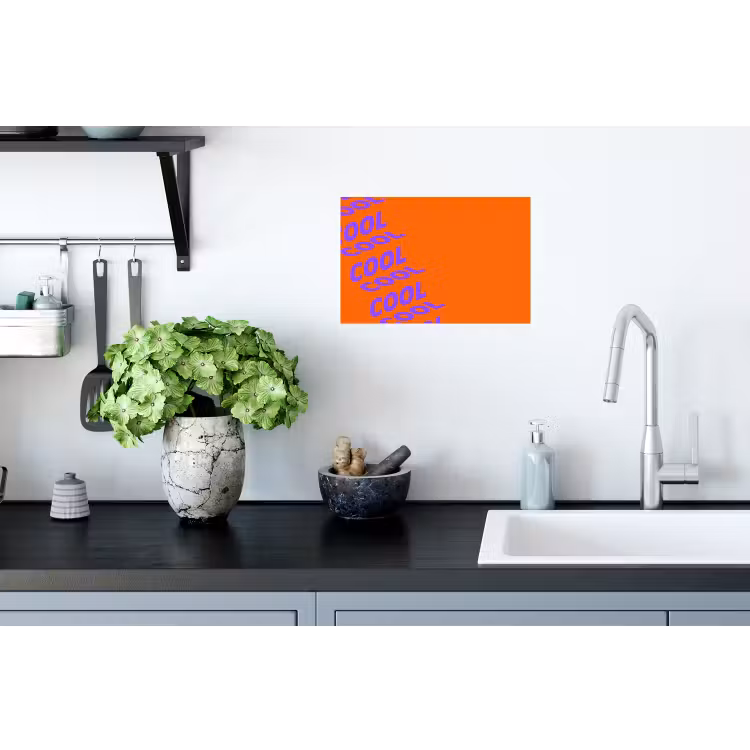 Muursticker - Cool - Paars - Oranje — 2