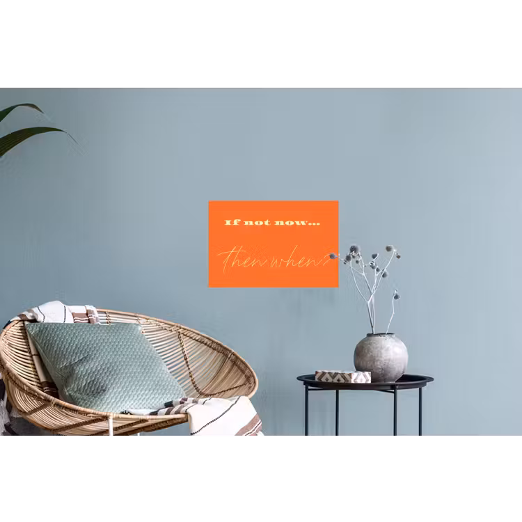 Muursticker - If not now then when - Oranje - Geel - Levendig — 4