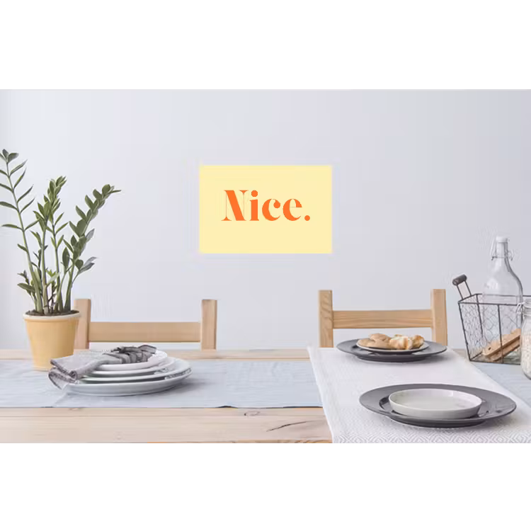 Muursticker - Nice - Oranje - Geel - Minimalistisch — 3