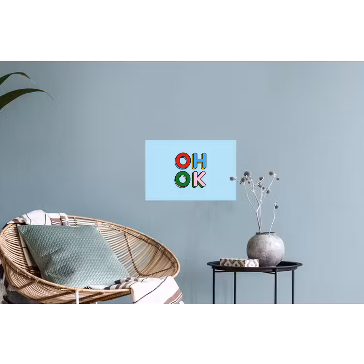 Muursticker - Oh ok - Blauw - Kleurrijk — 4