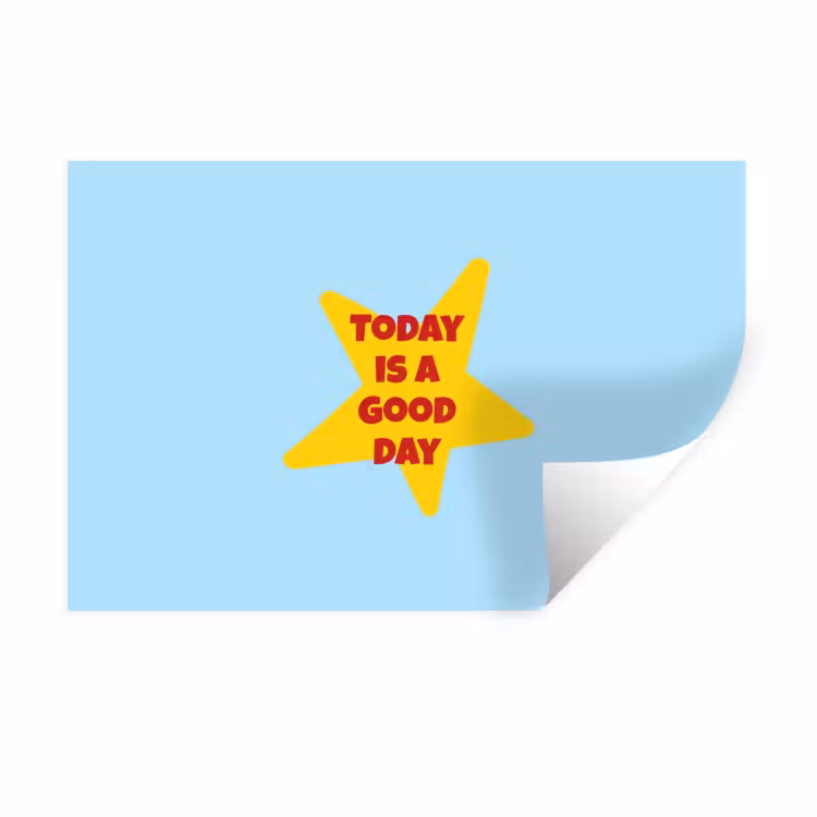 Muursticker - Ster - Today is a good day - Blauw — 1