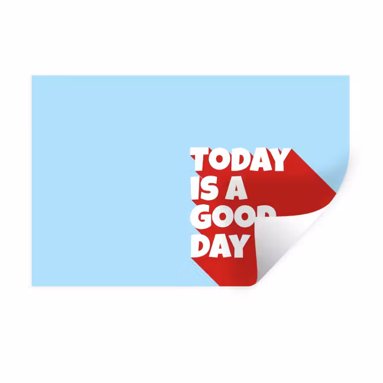 Muursticker - Today is a good day - Rood - lichtblauw — 1