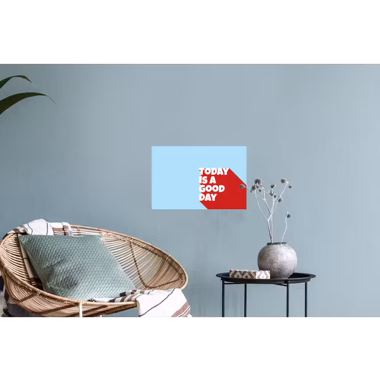 Muursticker - Today is a good day - Rood - lichtblauw — 4