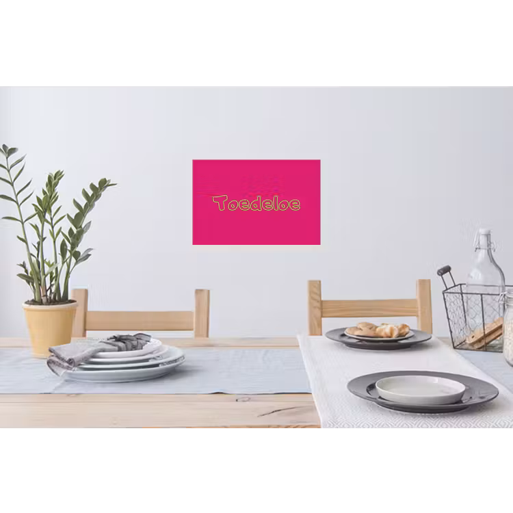 Muursticker - Toedeloe - Groen - Roze — 3