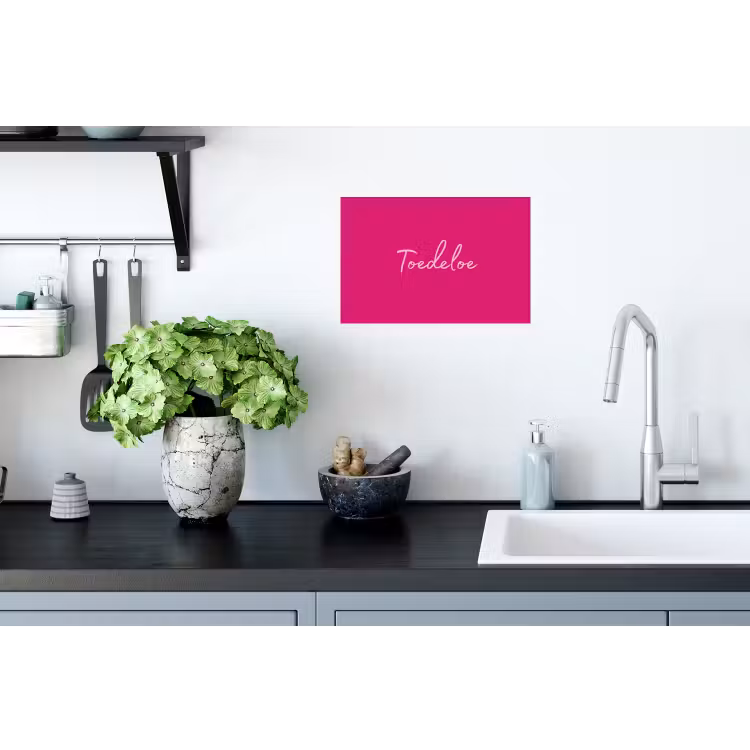 Muursticker - Toedeloe - Roze — 2