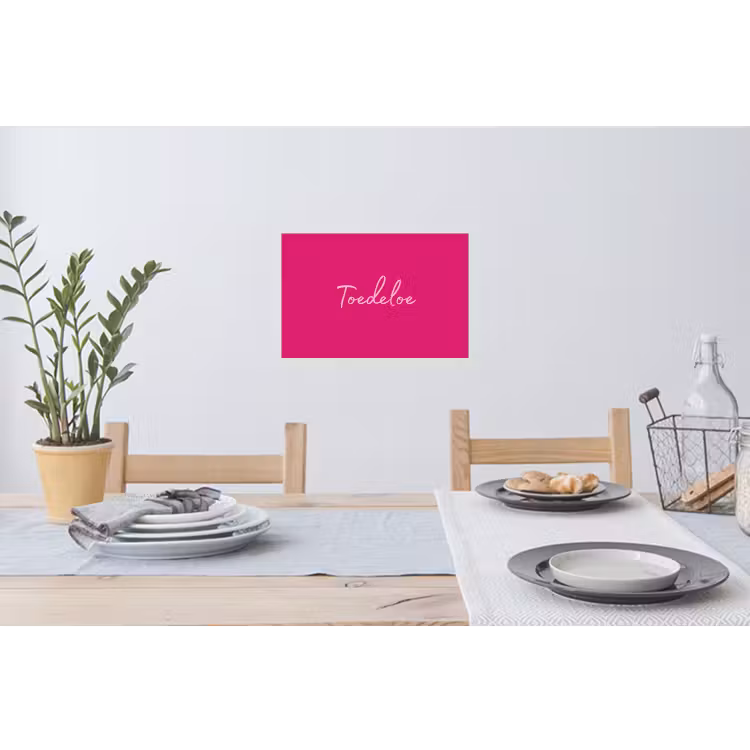Muursticker - Toedeloe - Roze — 3