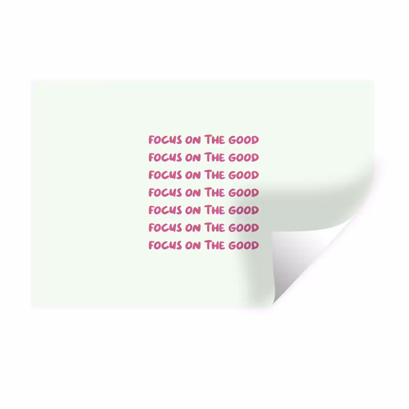 Muursticker - Focus on the good - Roze — 1
