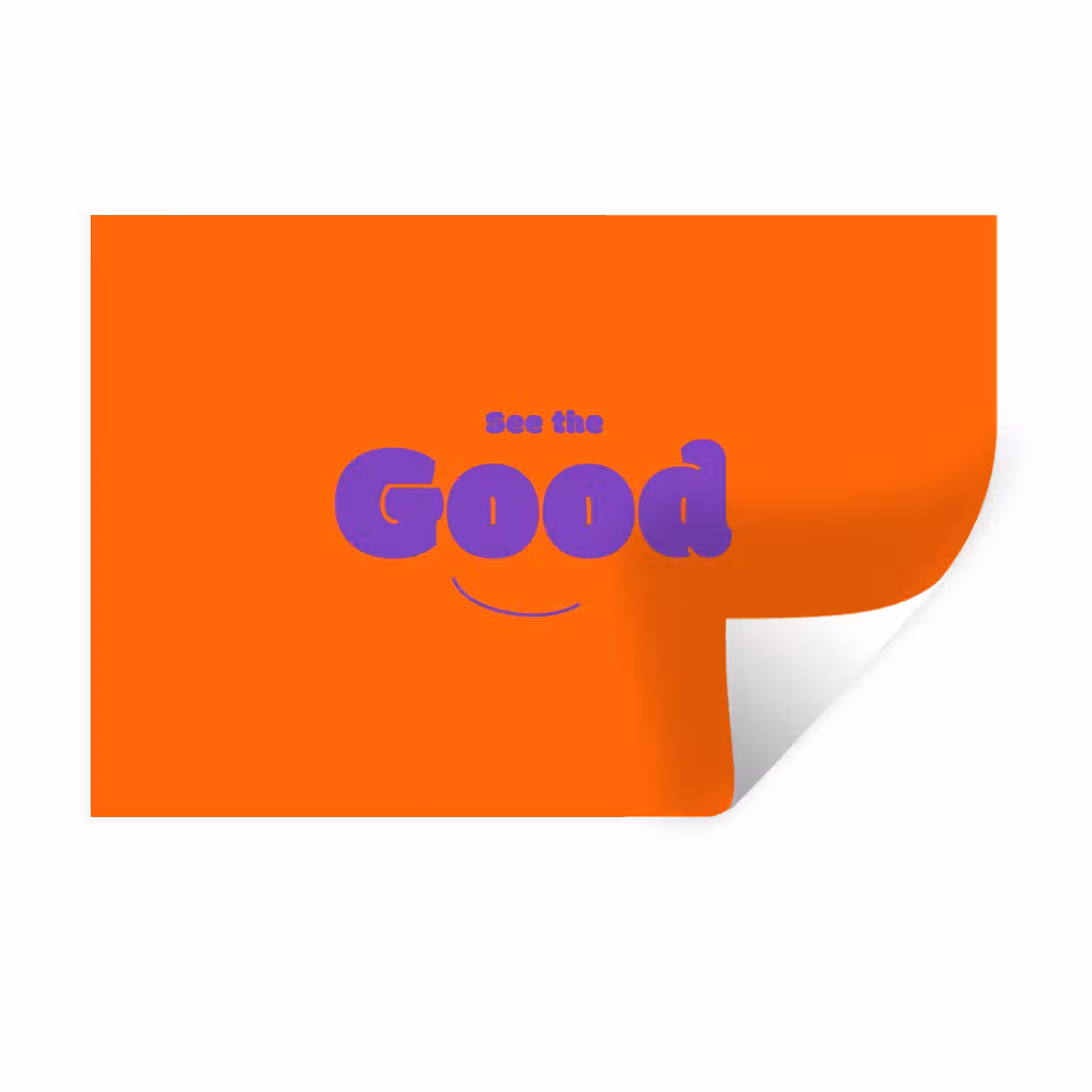 Muursticker - See the good - Paars - Oranje - Smiley — 1