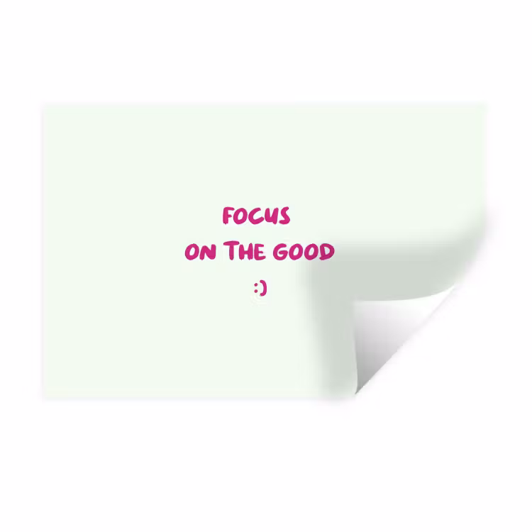 Muursticker - Focus - Beige - Roze - Smiley — 1