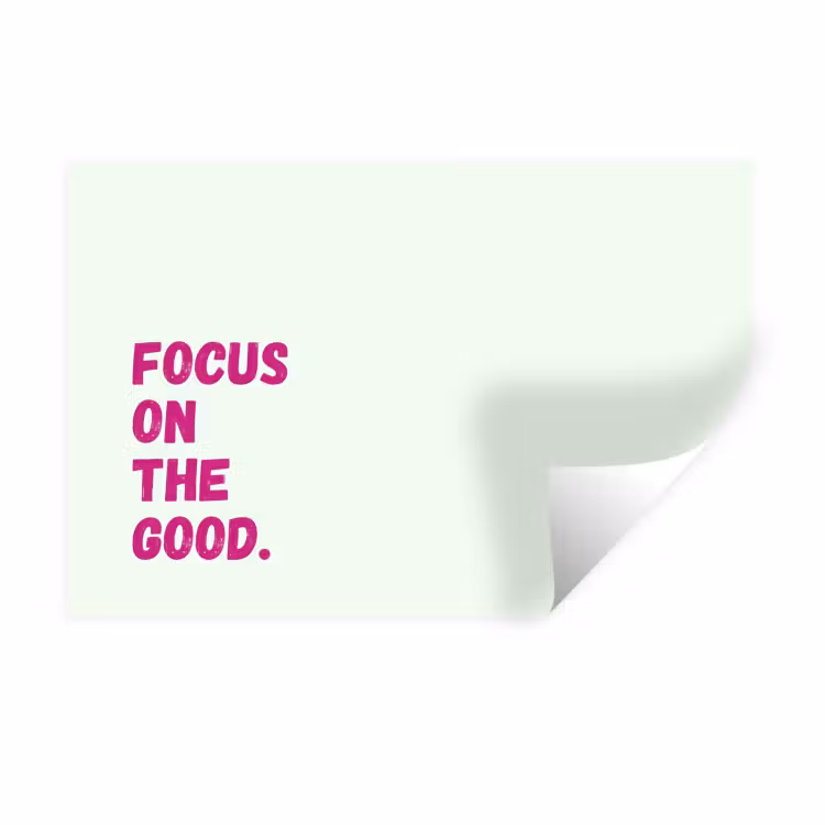 Muursticker - Focus on the good - Beige - Roze — 1