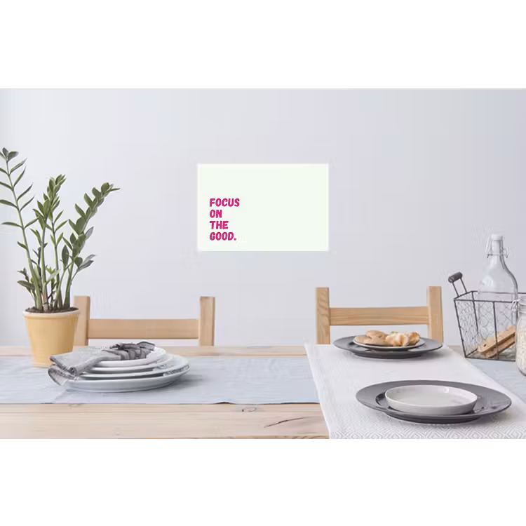 Muursticker - Focus on the good - Beige - Roze — 3
