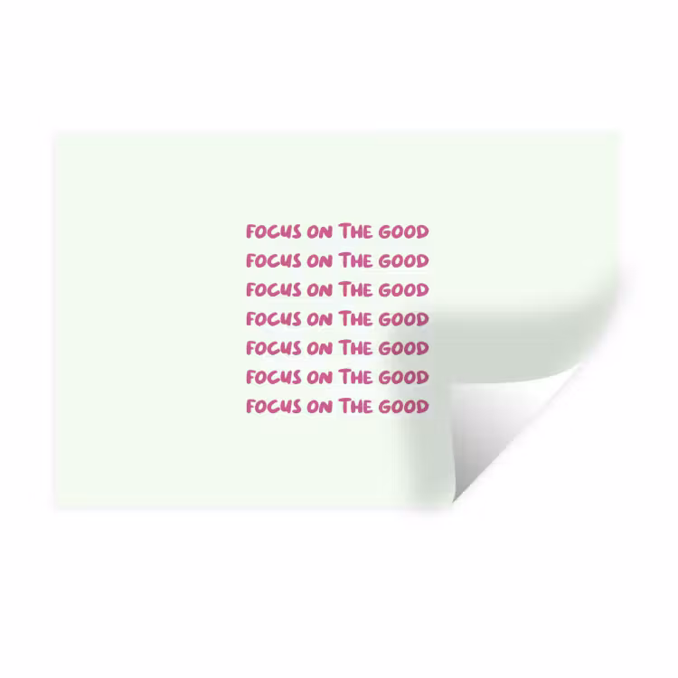 Muursticker - Focus on the good - Roze — 1